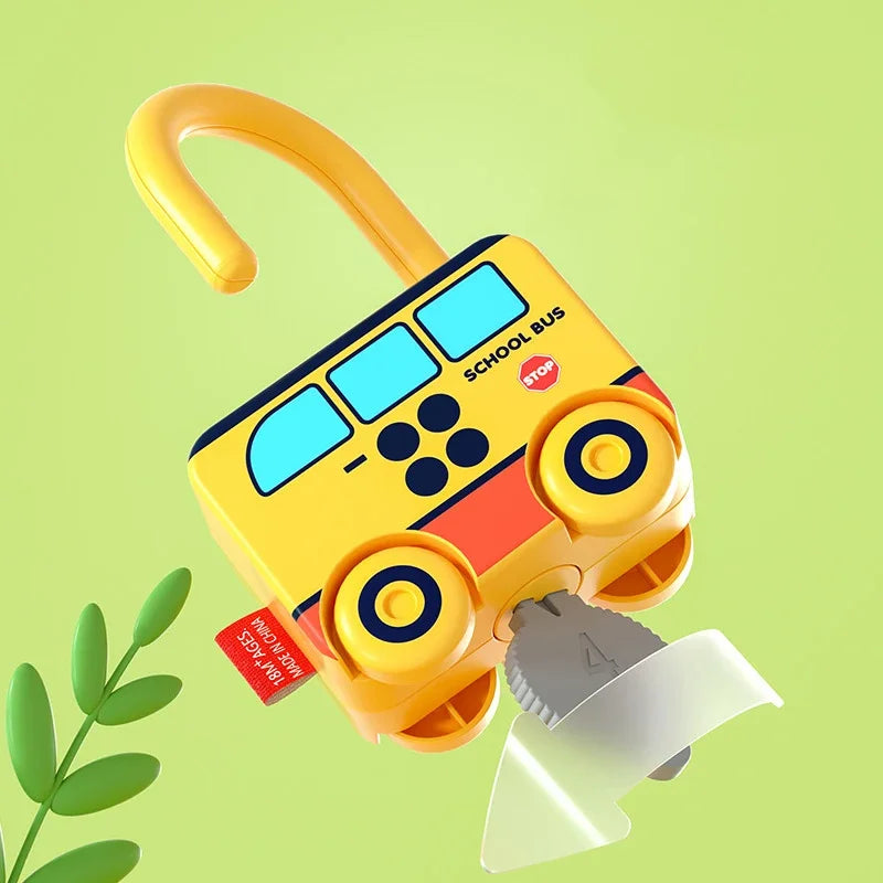 Puzzle Locks™ – Samochodzik w kształcie kłódki – Zabawka Montessori