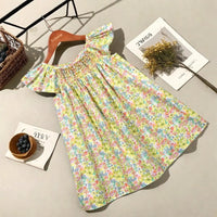Thumbnail for Floral Dress – Lekka i zwiewna – sukienka dla dziewczynek z falbanowymi rękawami