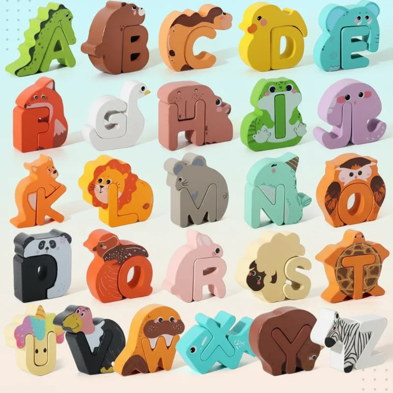 ZooLetters – Zabawne i edukacyjne – Puzzle z alfabetem zwierząt dla dzieci