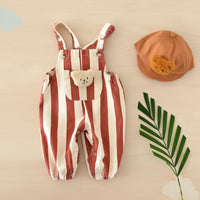 Thumbnail for Striped Overall Romper – Miękkość i wygoda – kombinezon dziecięcy