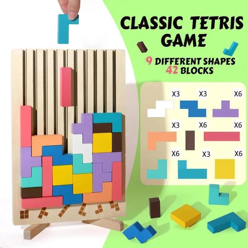 Puzzle Totem™ – Myśl i buduj – Drewniana gra logiczna