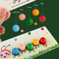 Thumbnail for Wooden Clip Beads™ - Kolorowa gąsienica - Zabawka edukacyjna