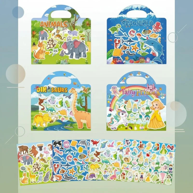 StickerFun – Kolorowa i pouczająca książeczka z naklejkami wielokrotnego użytku