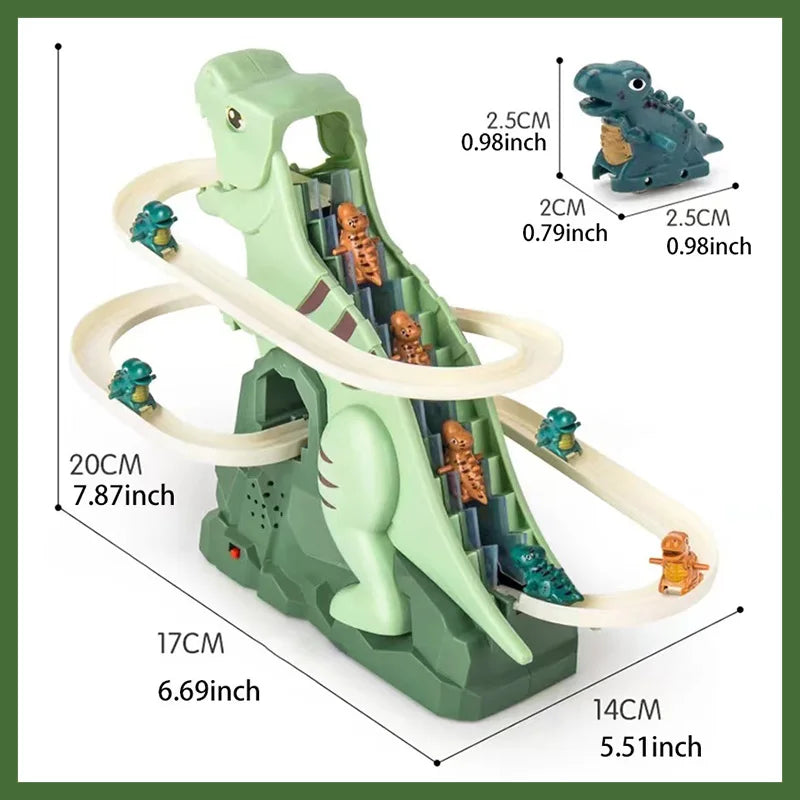 Dino Slide™ – Zabawa na mini kolejce górskiej - Zjeżdżalnia Dino