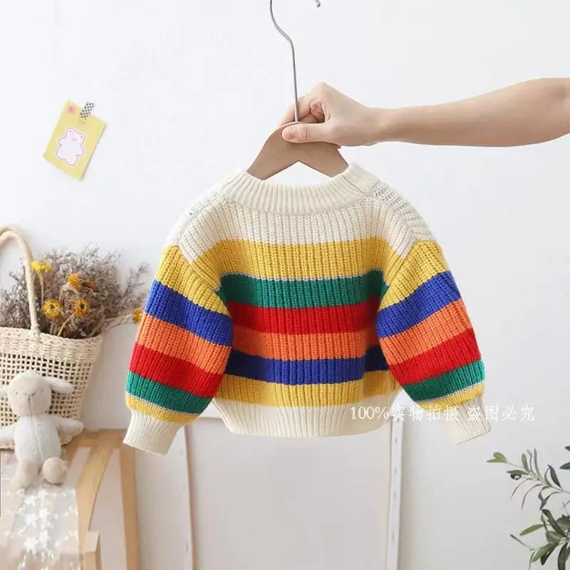 Mini Fashion™ - Kolorowy sweterek dziecięcy - Odzież dla dzieci