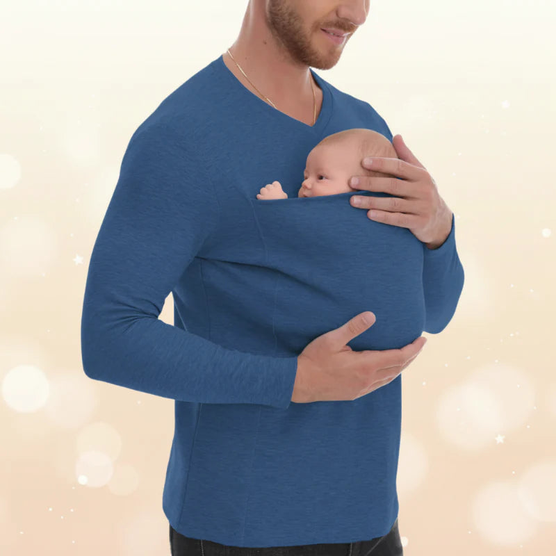 Kangaroo Pocket Shirt – Komfort i wygoda – koszulka z nosidełkiem dla mężczyzn