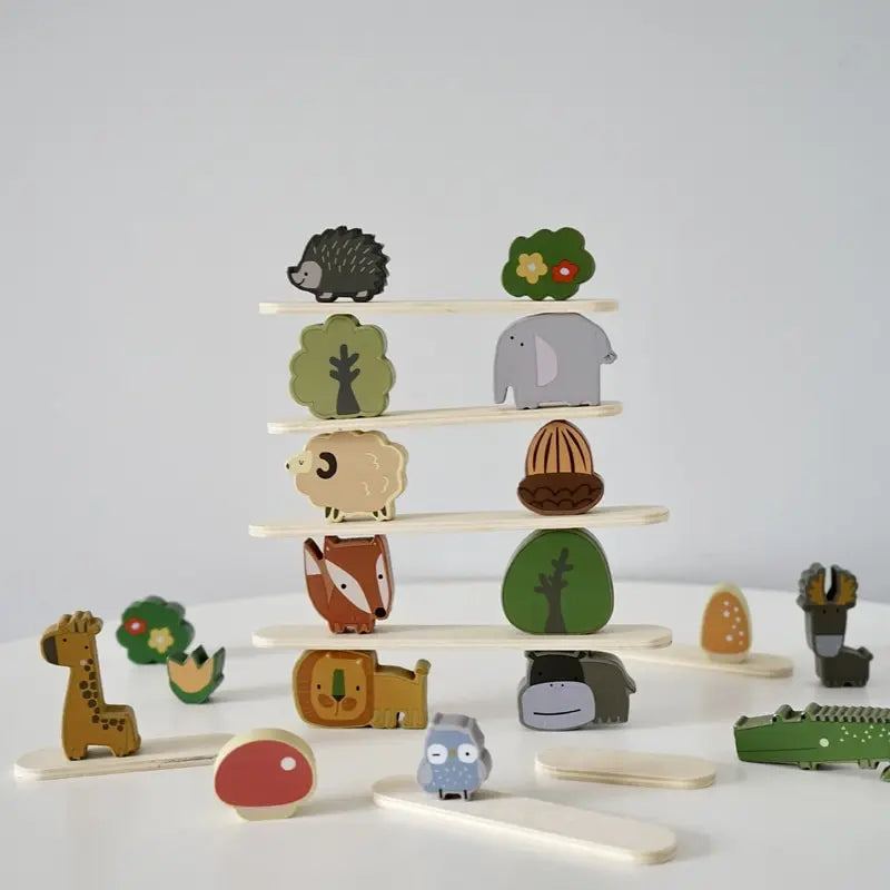 Animal Stackers™ - Inteligentne układanie - drewniane zabawki do układania zwierząt