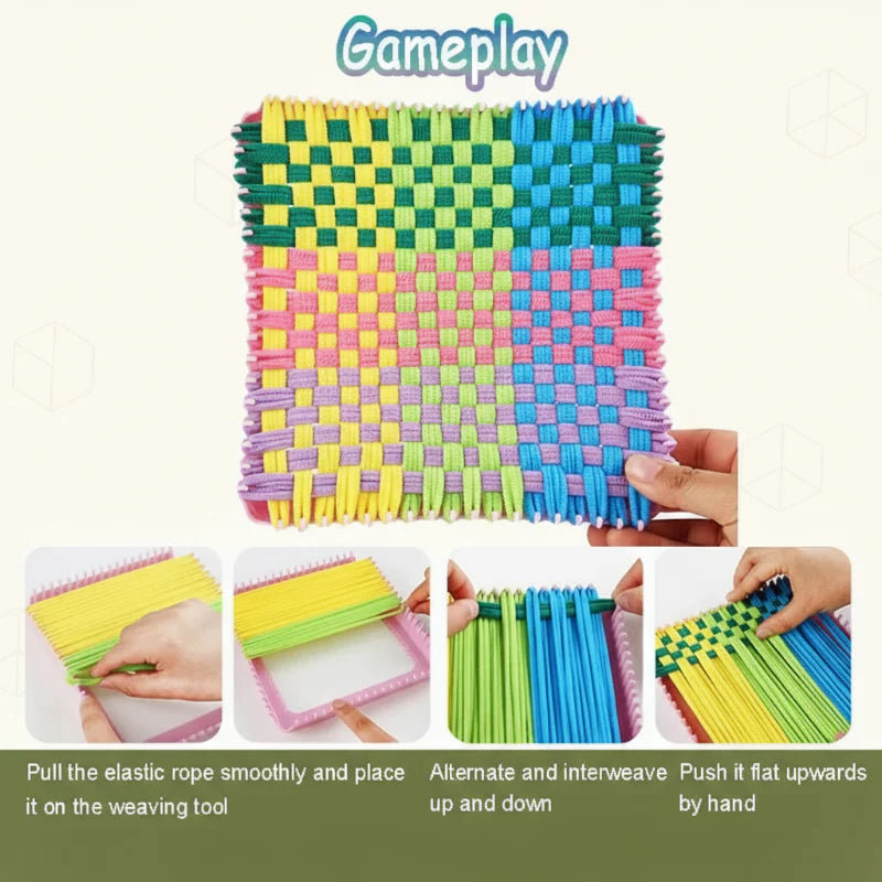 ColorLoop – Prosty i zabawny – Zestaw do tkania dla dzieci do samodzielnego wykonania