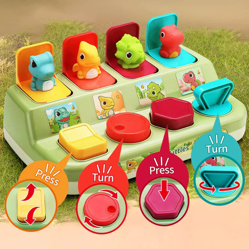 Pop Up Activity Toy – Odkrywanie i nauka – zabawki sensoryczne dla niemowląt