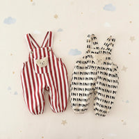 Thumbnail for Striped Overall Romper – Miękkość i wygoda – kombinezon dziecięcy