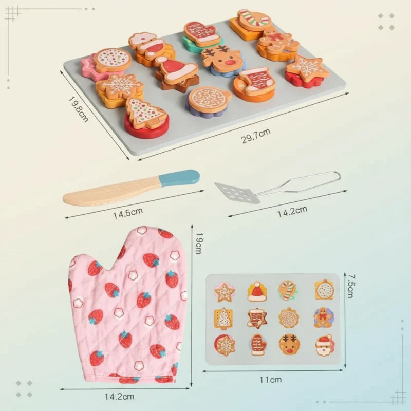 TinyKitchen – Kreatywne i zabawne – Drewniane ciasteczka do sortowania