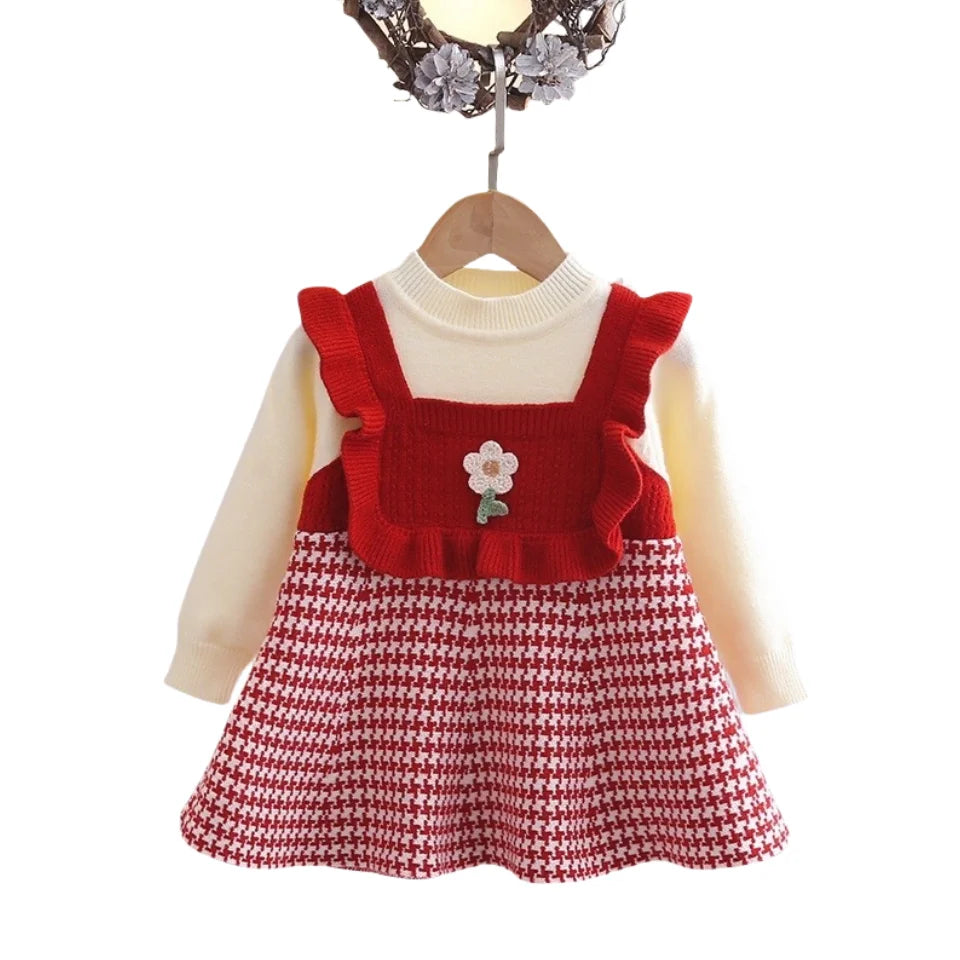 Mini Fashion™ - Sukienka z długim rękawem - Odzież dziecięca