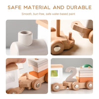 Thumbnail for TrainCount –  Klasyczne i edukacyjne – drewniany pociąg Montessori