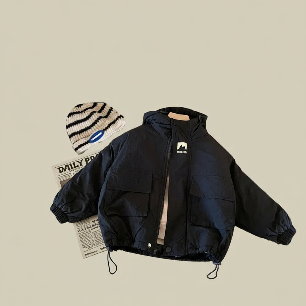 LiloWear – Wiatroodporna i wodoodporna – dziecięca kurtka wiatrochronna z kapturem