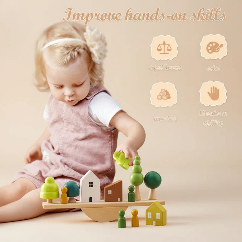 Wooden Forest Blocks – Kreatywność i rozwój – zestaw drewnianych klocków do układania