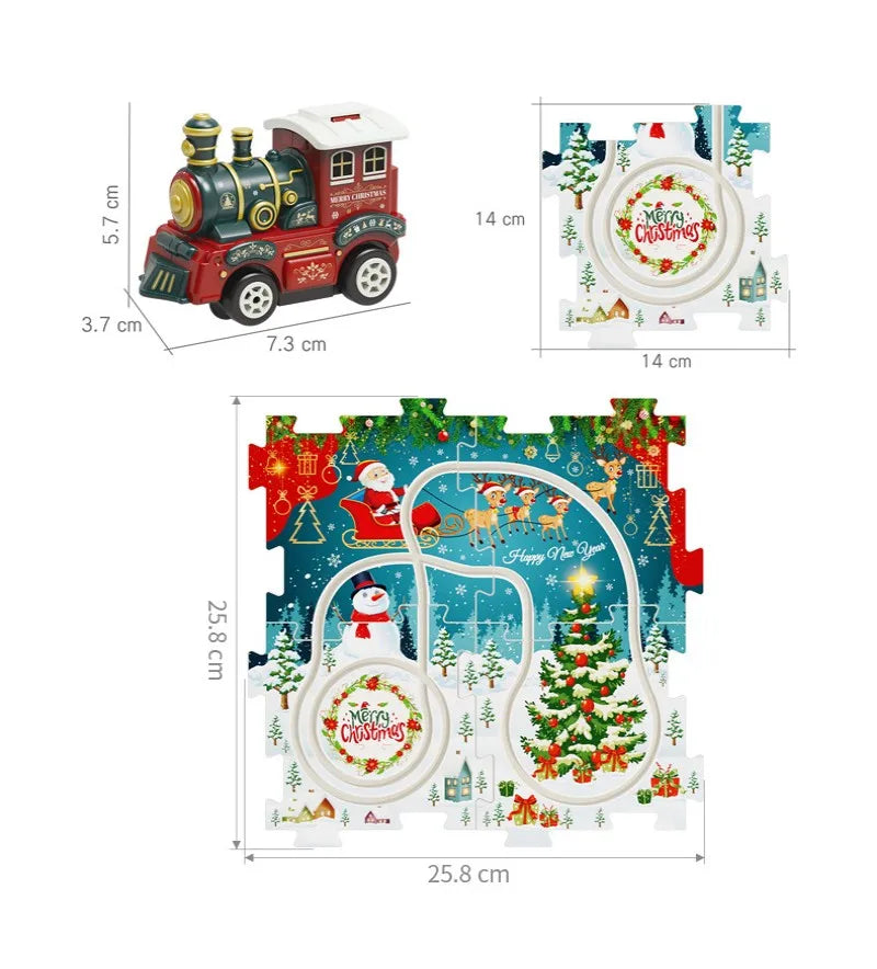 DIY Xmas Train Track™ - Zbuduj własną świąteczną krainę czarów - Świąteczna układanka z pociągiem