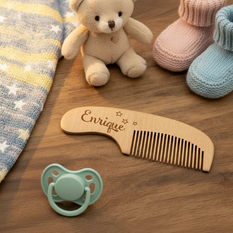 Personalized Hairbrush – Delikatny i wyjątkowy – spersonalizowany zestaw szczotek do włosów dla niemowląt
