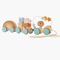 Thumbnail for HappyTrain – Montessori & Fun – Drewniany zestaw kolejowy