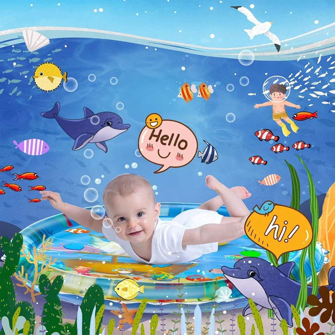 TinyWave – Wesoła i rozwijająca – sensoryczna mata wodna dla niemowląt