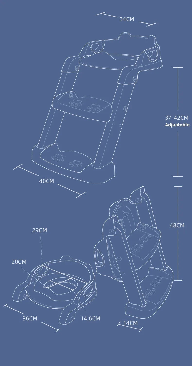 Potty Training Seat™ - Składane krzesełko do toalety - Trening nocnikowy