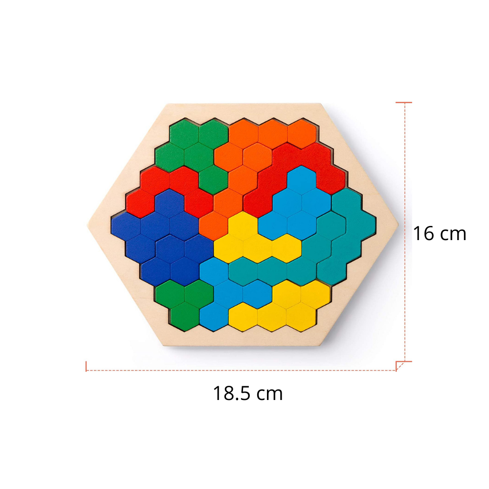 Hexagon Puzzle™ - Sześciokątne puzzle - Geometryczna układanka