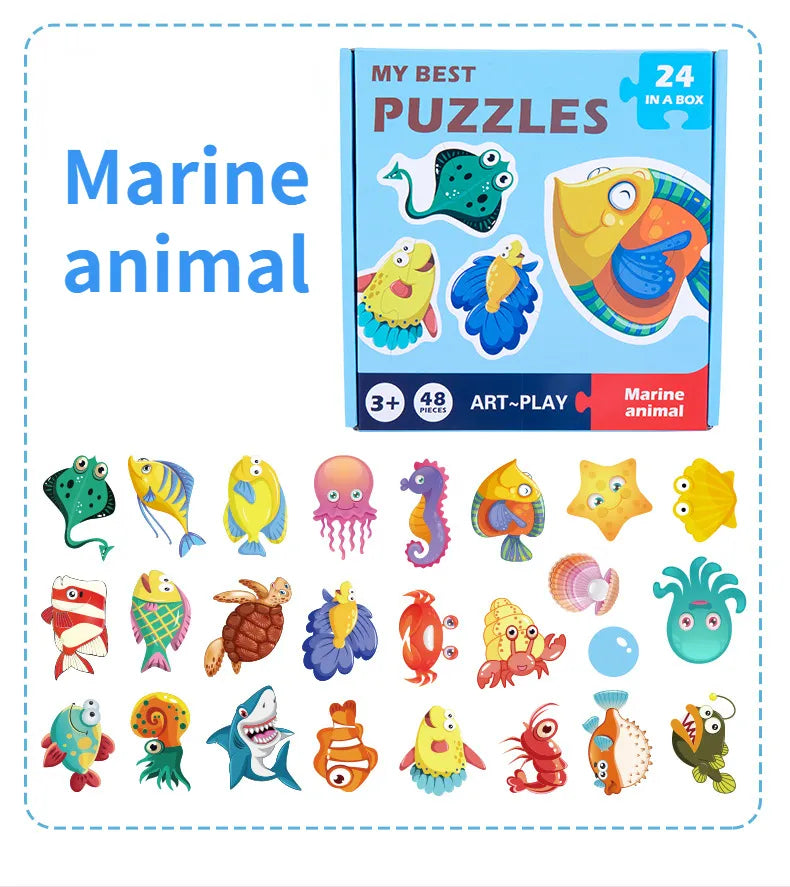 Puzzle Cards™ - Puzzle układanka - Edukacyjna gra logiczna