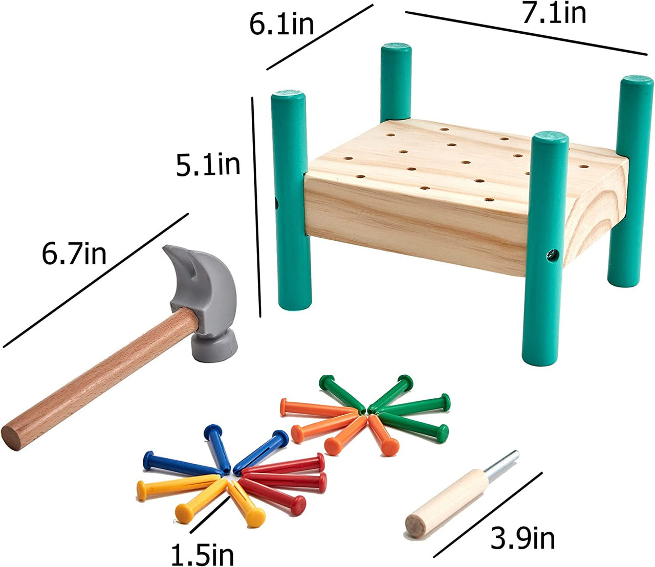 Woods™ - Drewniany stół małego konstruktora - Zabawka edukacyjna