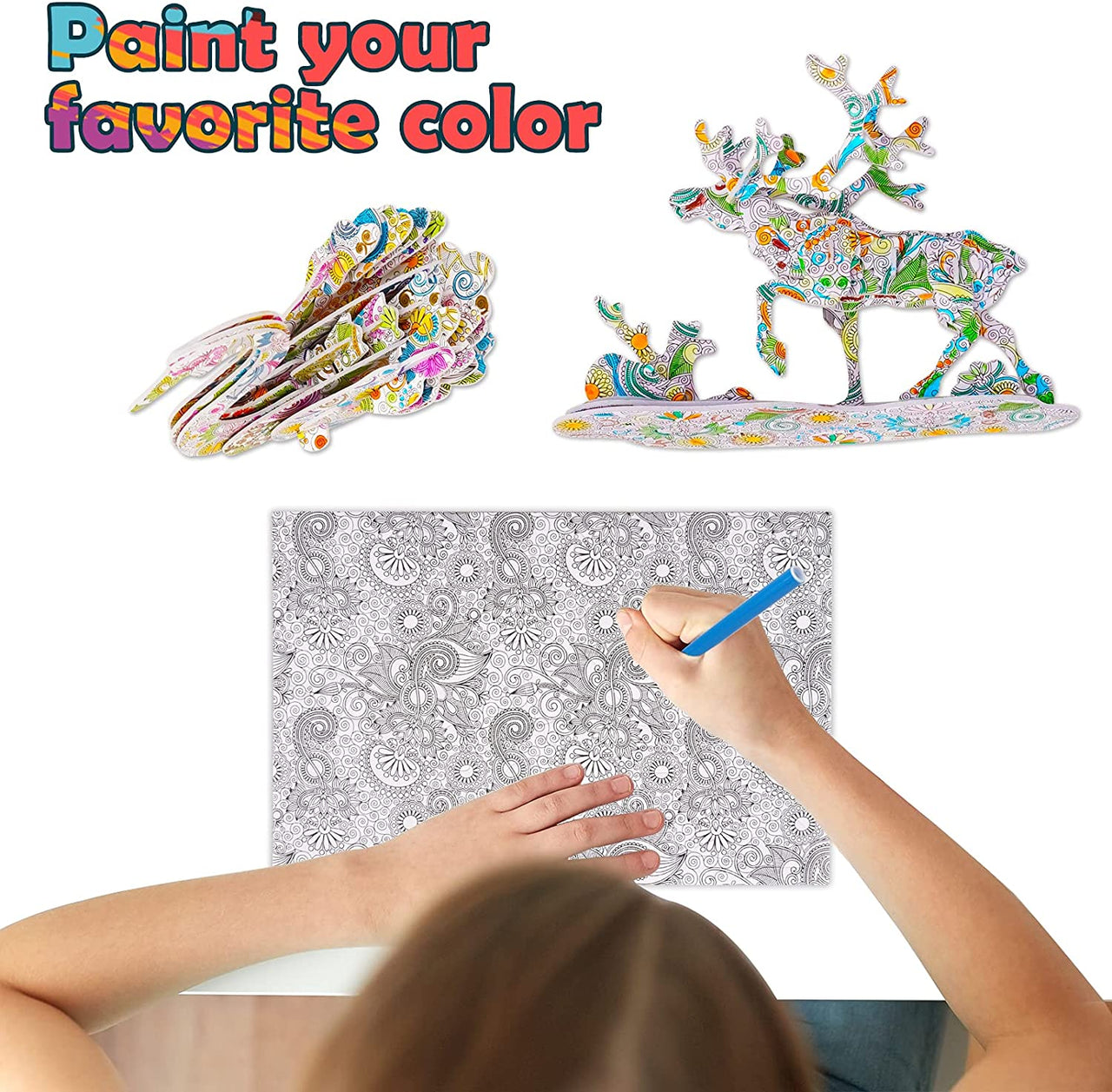 3D Color Puzzle™ - Pokoloruj własną konstrukcję - Kolorowa układanka