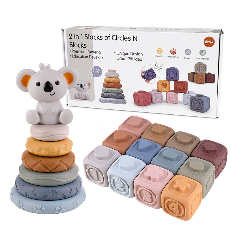 Koala Cubes™ - Miękkie gumowe klocki - Silikonowe gryzaki