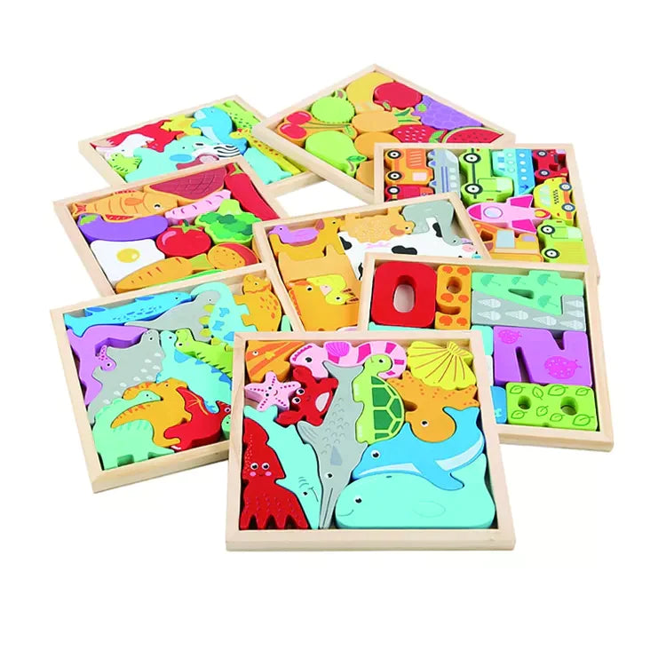 Woods™ - Puzzle ramkowe - Drewniana układanka w ramce