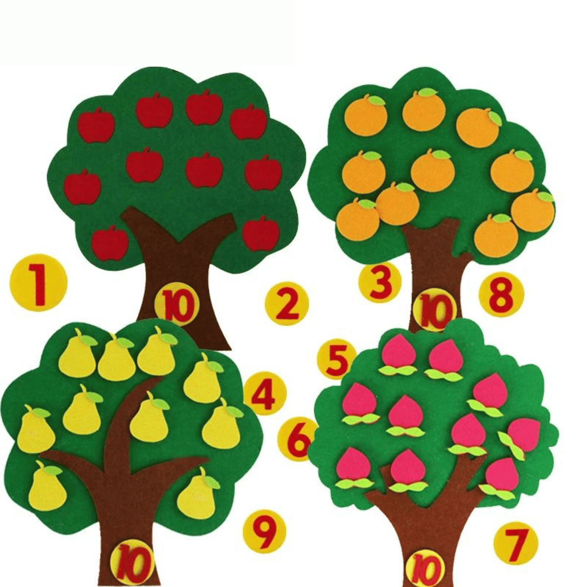 Felt Math Tree™ - Matematyczne drzewko - Filcowa zabawka edukacyjna