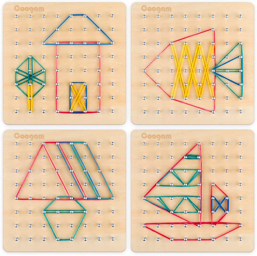 Woods™ - Plansza geometryczna - Drewniana zabawka edukacyjna