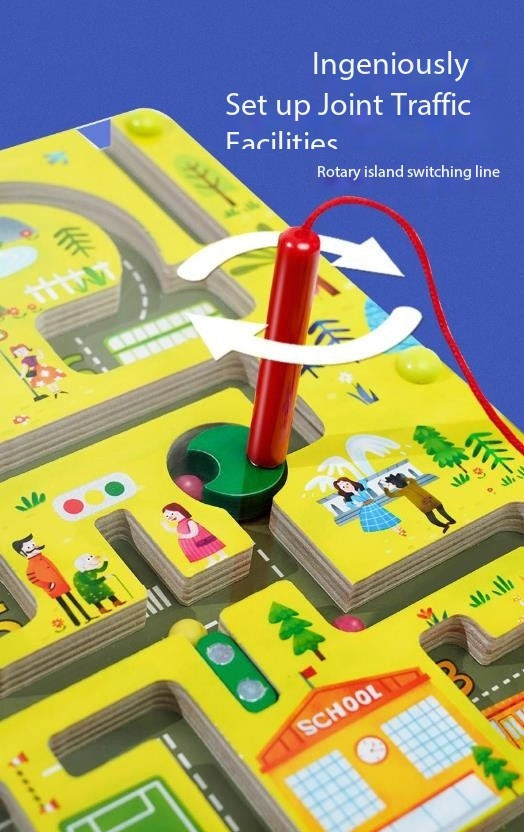 Traffic Maze Game™ - Magnetyczna gra z labiryntem - Zabawka edukacyjna